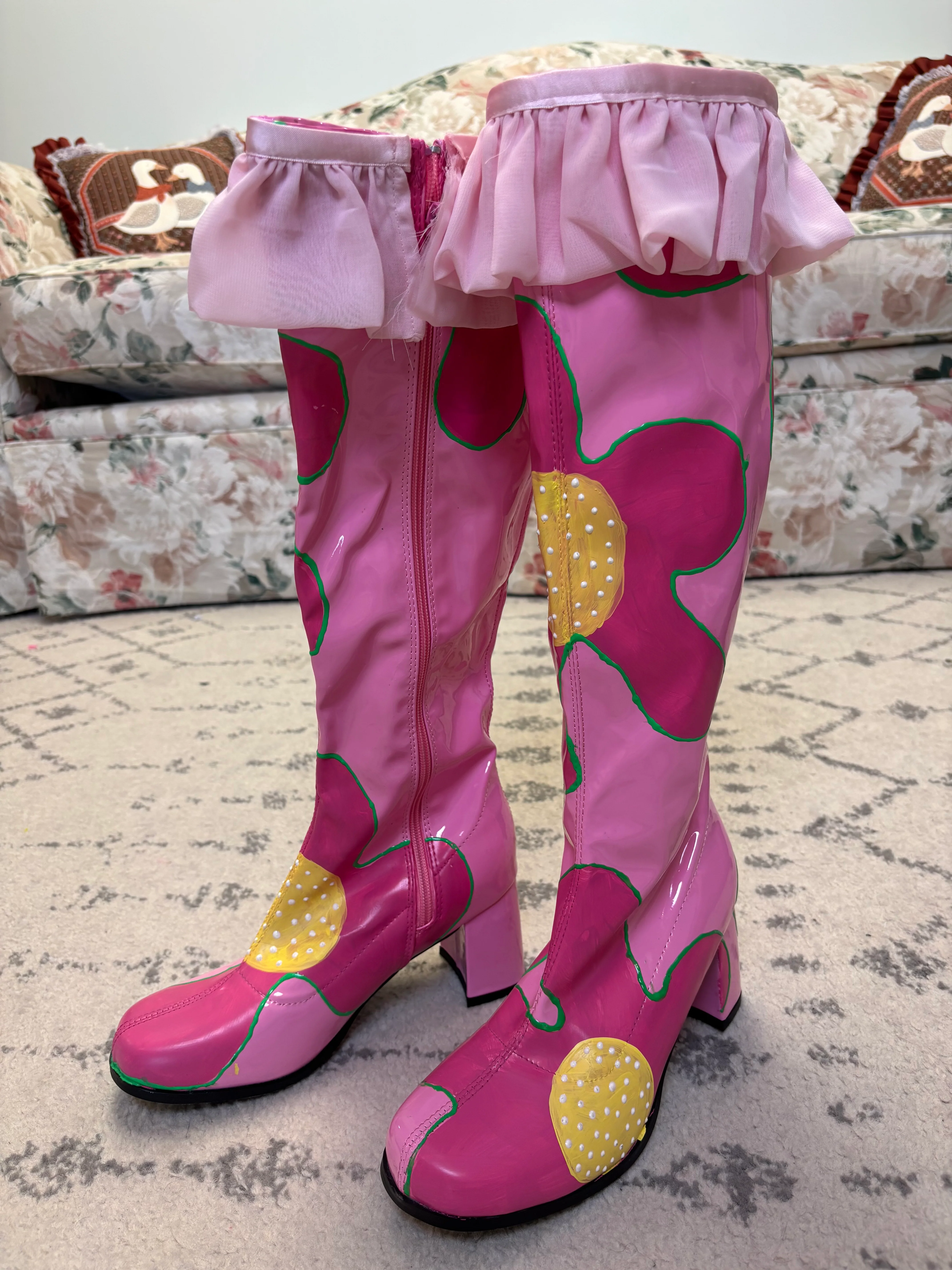 {Brand Unknown} Flower Boots