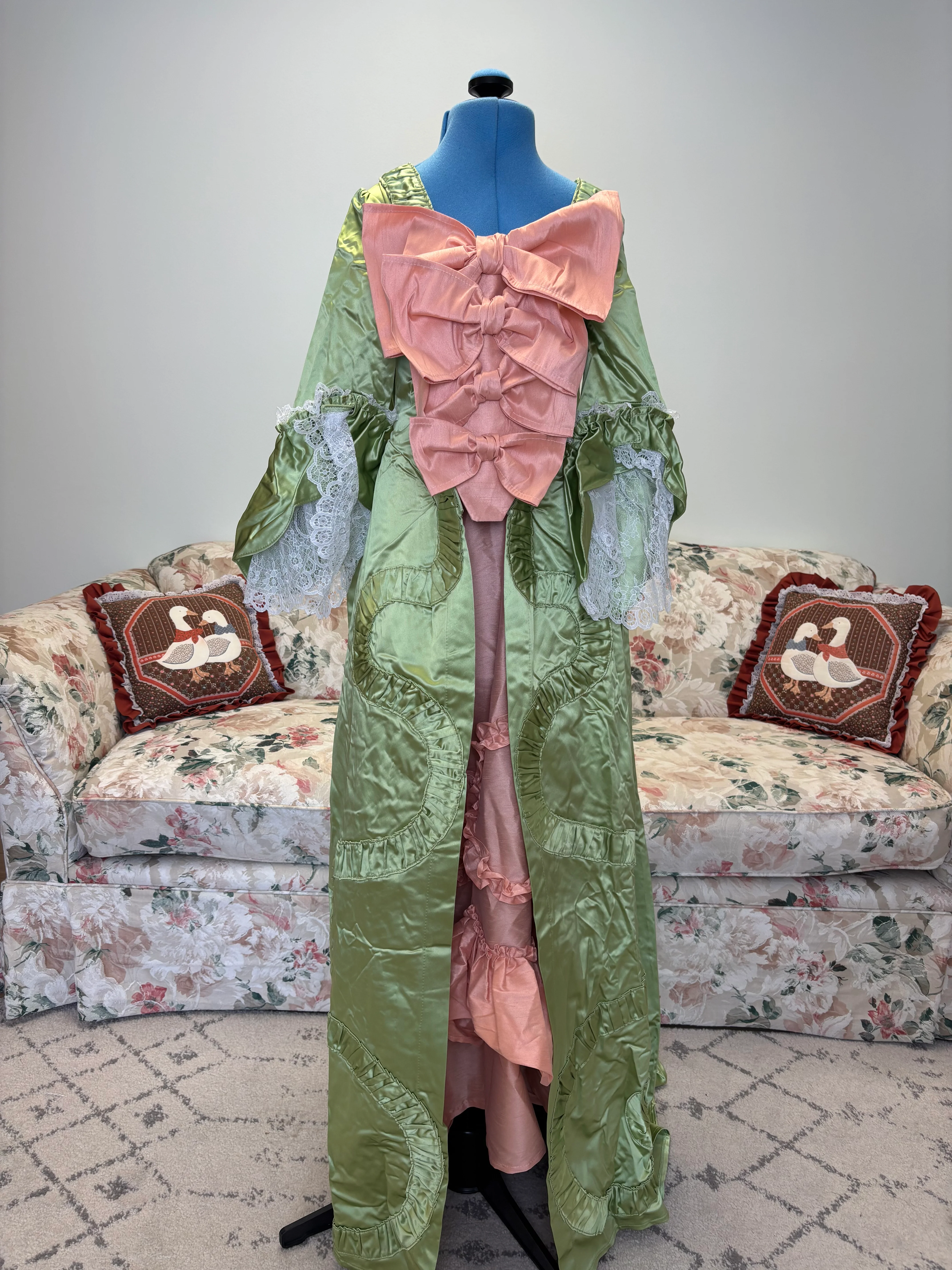 {Handmade} Victorian Satin Bow Dress