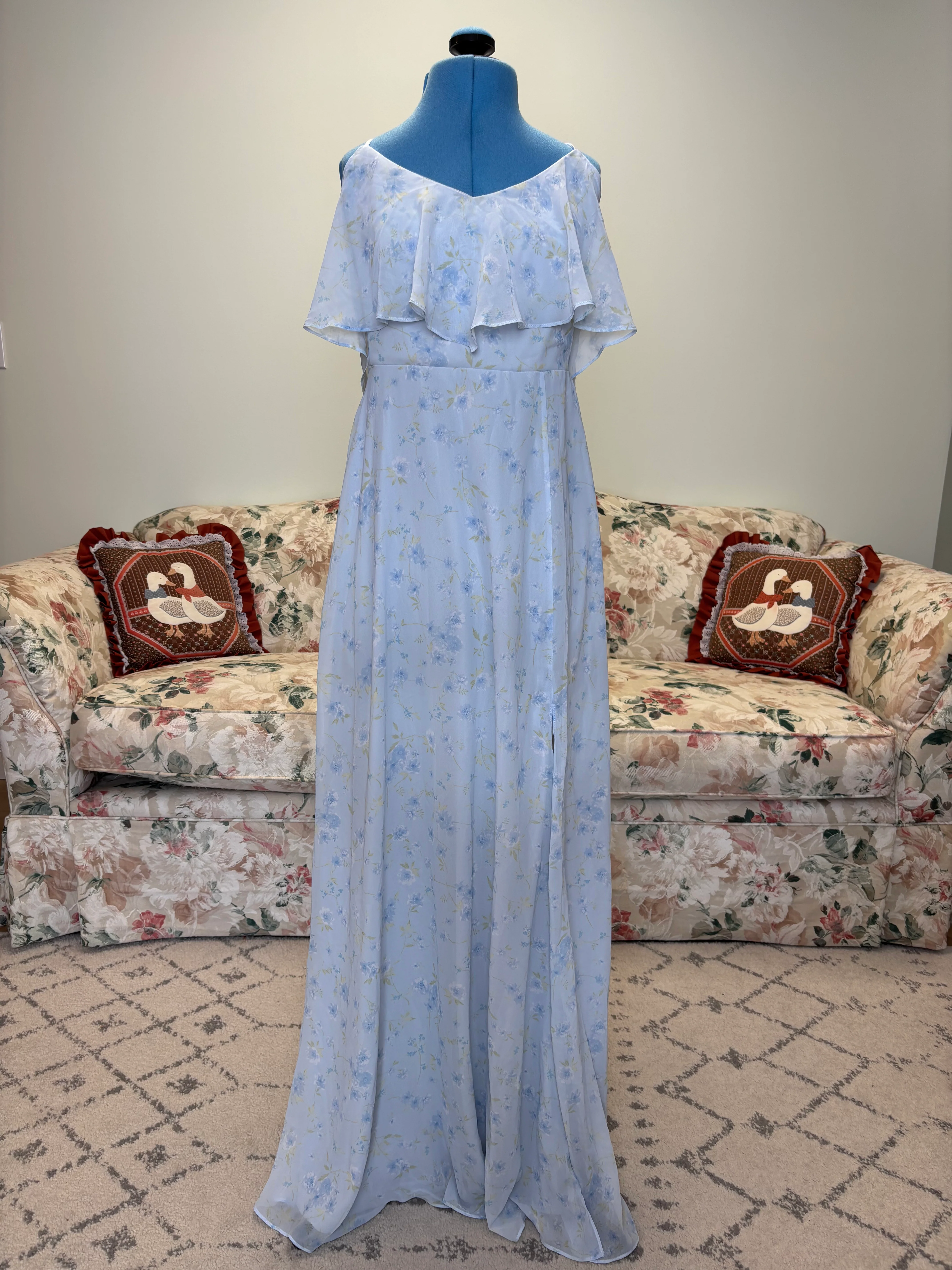 {Birdy Grey} Blue Floral Gown