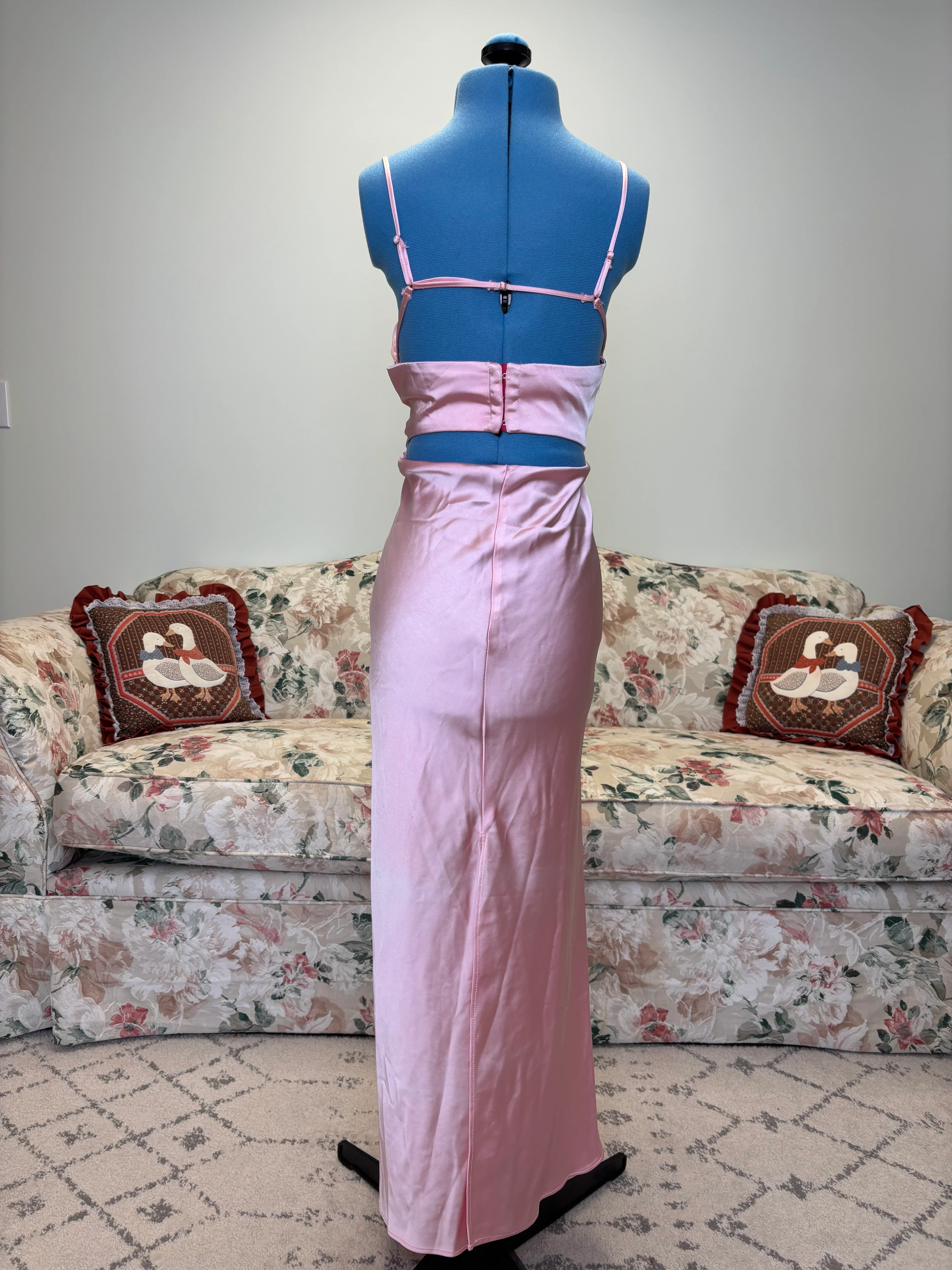 {Zara} Pink Shiny Gown - Image 2